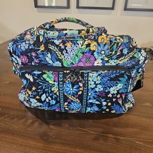 Vera Bradley Floral Travel Bag - Blue and Yellow